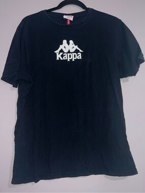 Like New Men’s Large Kappa Black Tee with White & Yellow Logo